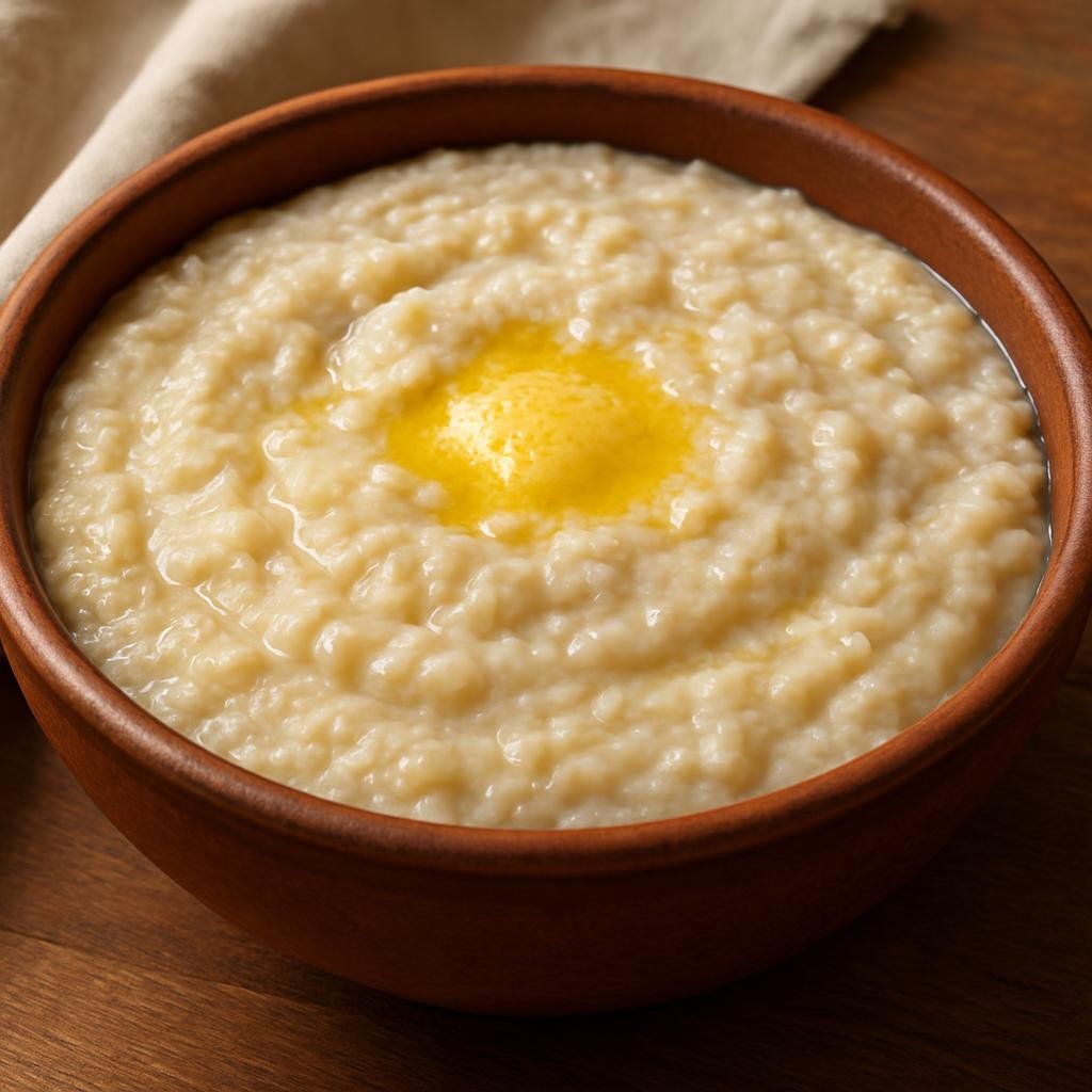 Entree: Mauritania – National Cuisine – لاخ ➤ Lakh (Thick millet porridge cooked in milk and butter, served as a hearty staple main dish) recipe