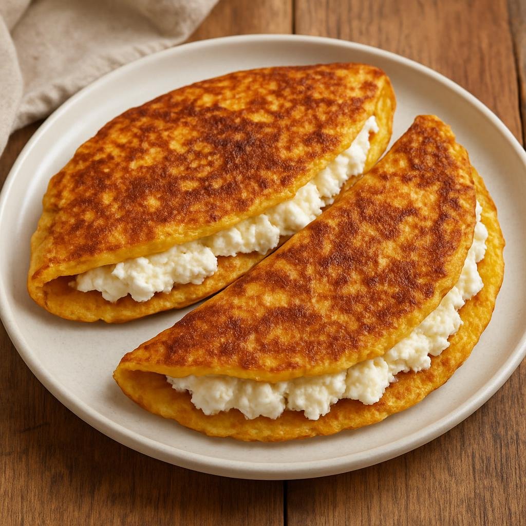 Entree: Venezuela – National Cuisine – Cachapas (Thick fresh-corn pancakes traditionally folded around soft Venezuelan cheese) recipe