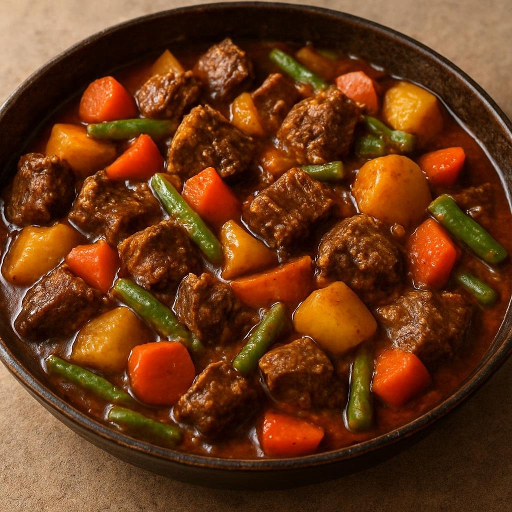 Entree: Rwanda – Igisafuriya (A traditional Rwandan one‑pot braised beef and vegetable stew cooked in a single pan) recipe