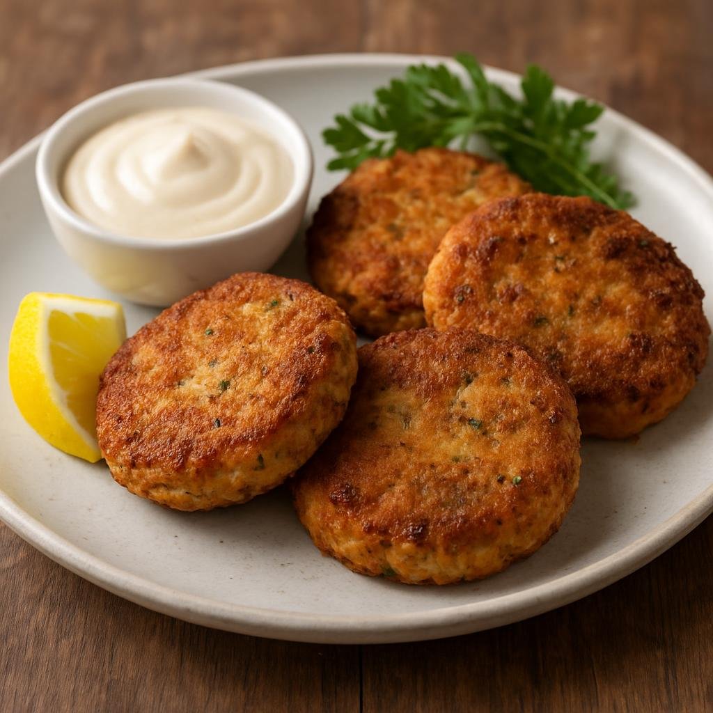 Entree: South Georgia and the South Sandwich Islands – Fried Krill Cakes (Pan-fried savory patties made from krill, herbs, and breadcrumbs) recipe