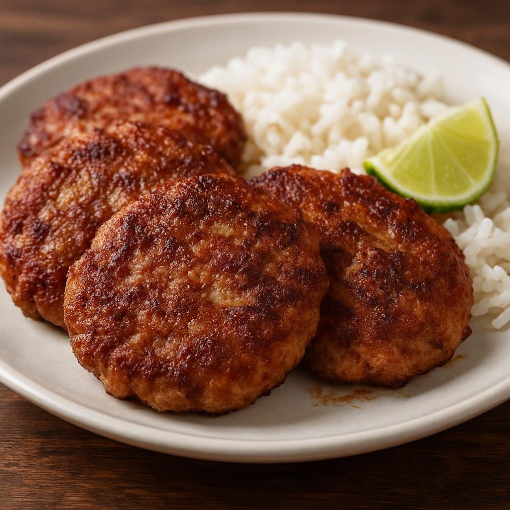 Entree: Cuba – Central Culinary Region – Masas de Cerdo Fritas (Pan-fried seasoned pork patties common in central Cuban home cooking) recipe