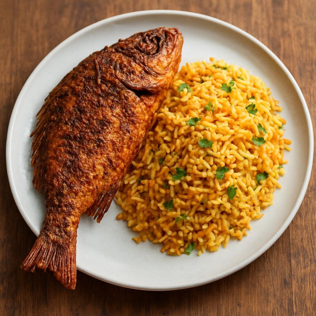 Entree: Somalia – Kaluun iyo Bariis (Somali-style spiced fish served with aromatic seasoned rice) recipe