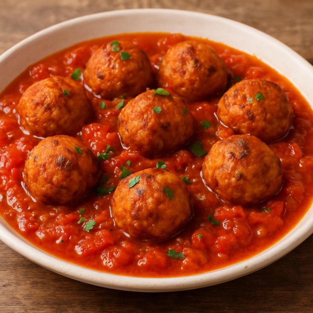 Entree: Guinea – Boulettes de Poisson (Fried West African fish balls served in a spicy tomato‑pepper sauce) recipe