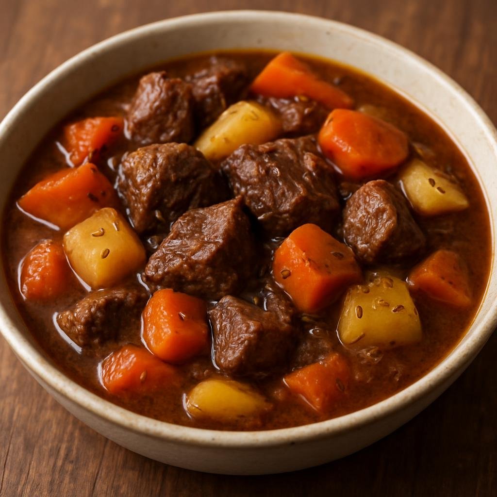 Entree: Latvia – Jēra gaļas sautējums (Hearty slow-cooked lamb stew with root vegetables and caraway) recipe