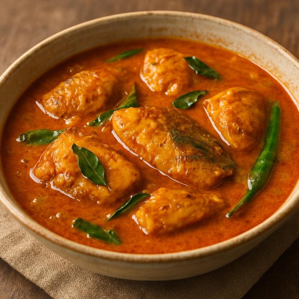 Entree: Maldives – މަސް ރިހާ ➤ Mas riha (Maldivian coconut-based curry of reef fish simmered with aromatics and spices) recipe