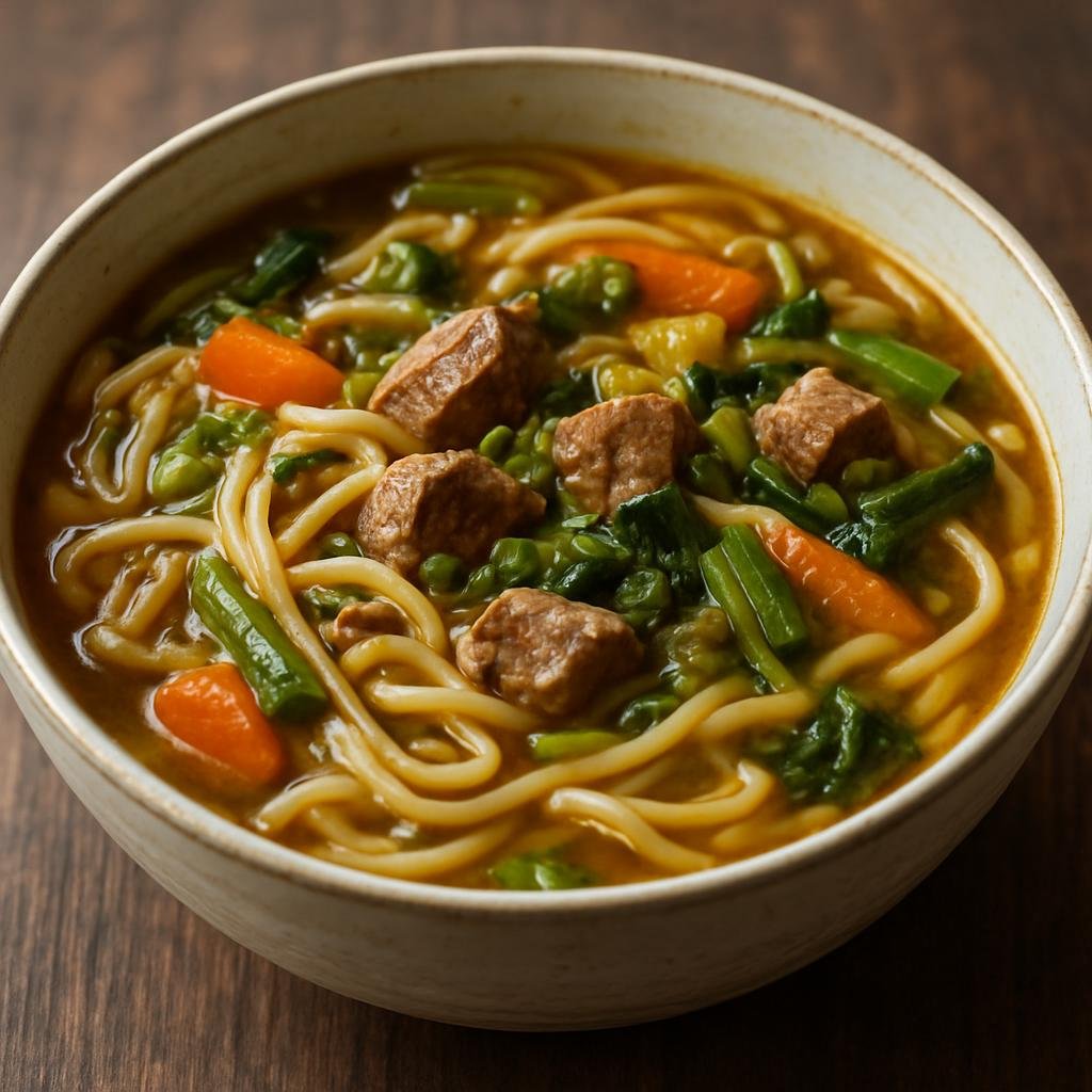 Entree: Nepal – Kathmandu Valley – थुक्पा ➤ Thukpa (Hearty Himalayan noodle soup of broth, meat, vegetables, and wheat noodles) recipe