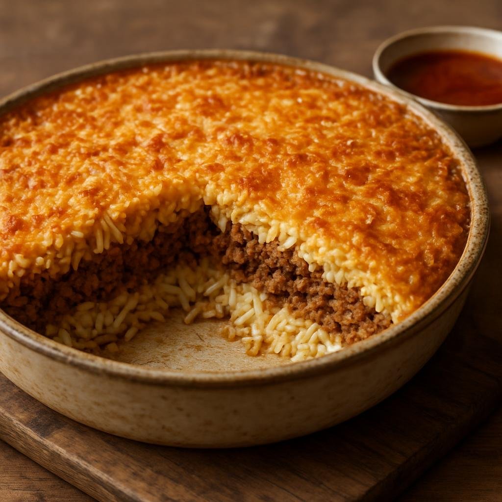 Entree: Egypt – Cairo & Delta – رز معمر ➤ Ruz Ma'ammar (Baked Egyptian rice casserole layered with spiced minced lamb and aromatic rice) recipe