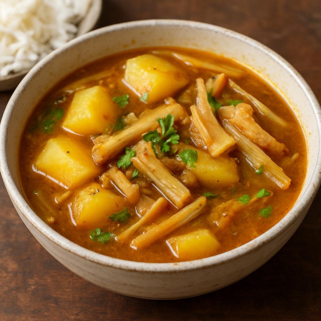 Entree: Nepal – Kathmandu Valley – आलु तामा ➤ Aalu Tama (A sour-salty Nepali stew of potatoes and fermented bamboo shoots) recipe