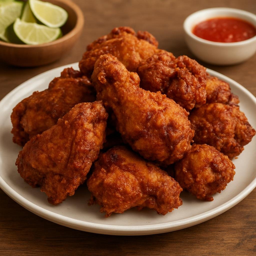 Entree: Dominican Republic – National Cuisine – Chicharrón de Pollo (Dominican-style marinated and deep-fried chicken pieces with a crisp seasoned crust) recipe