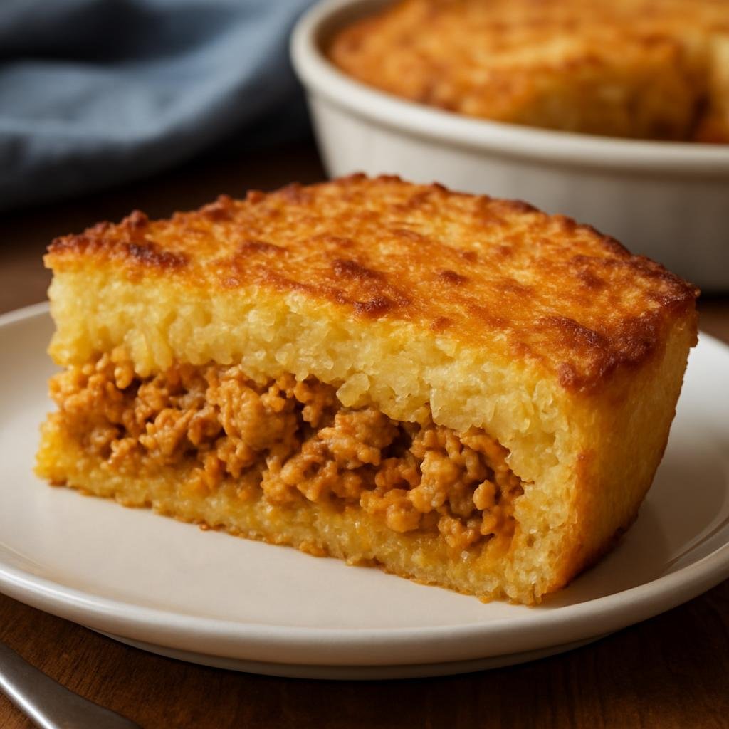Entree: Bermuda – Central Culinary Region – Cassava Pie (Baked Bermudian casserole of grated cassava encasing a seasoned chicken and spice-scented filling) recipe