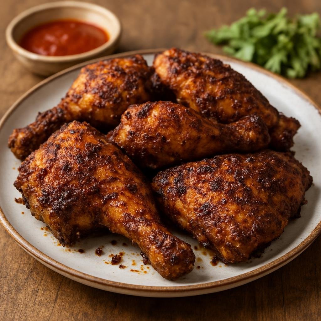 Entree: Cocos (Keeling) Islands – Ayam Goreng Berempah (Deep-fried Malay spiced chicken marinated in a fragrant spice paste for crisp, aromatic skin) recipe