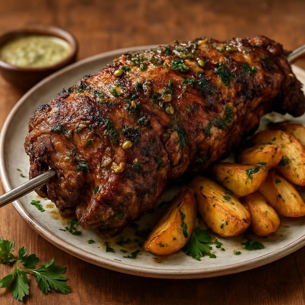 Entree: Croatia – Janjetina s Ražnja (Spit-roasted lamb seasoned with garlic and herbs) recipe