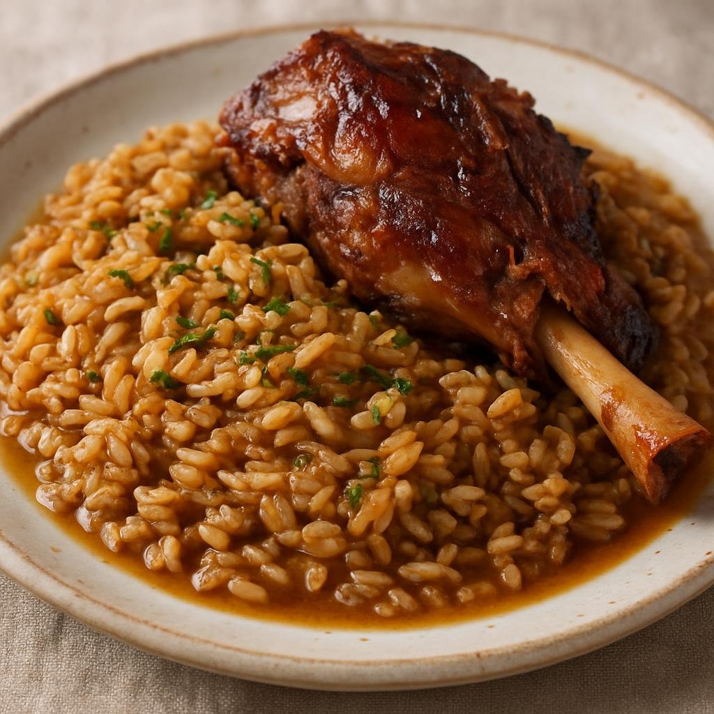 Entree: Greece – Crete – Γαμοπίλαφο ➤ Gamopílafo (Cretan wedding pilaf of rice cooked in rich meat broth, traditionally served with roasted lamb) recipe