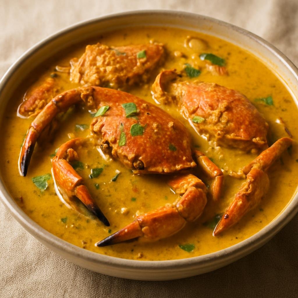 Entree: Mozambique – Southern Culinary Region – Caril de Caranguejo (Mozambican crab curry simmered in coconut milk and warm spices) recipe
