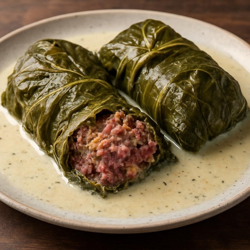 Entree: Wallis and Futuna – Southern Culinary Region – Lupulu (Baked taro leaf parcels filled with seasoned corned beef simmered in coconut cream) recipe