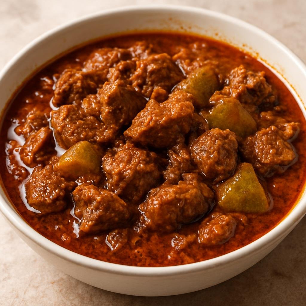 Entree: Pakistan – Karachi – اچار گوشت ➤ Achar Gosht (Spicy South Asian meat curry cooked with pickling spices and preserved mango) recipe