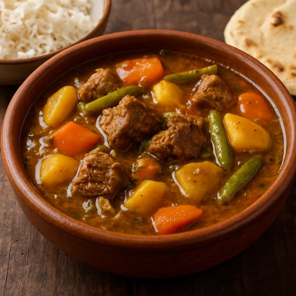 Entree: Djibouti – Northern Culinary Region – مرق ➤ Marāq (Hearty spiced meat and vegetable broth served with rice or flatbread) recipe