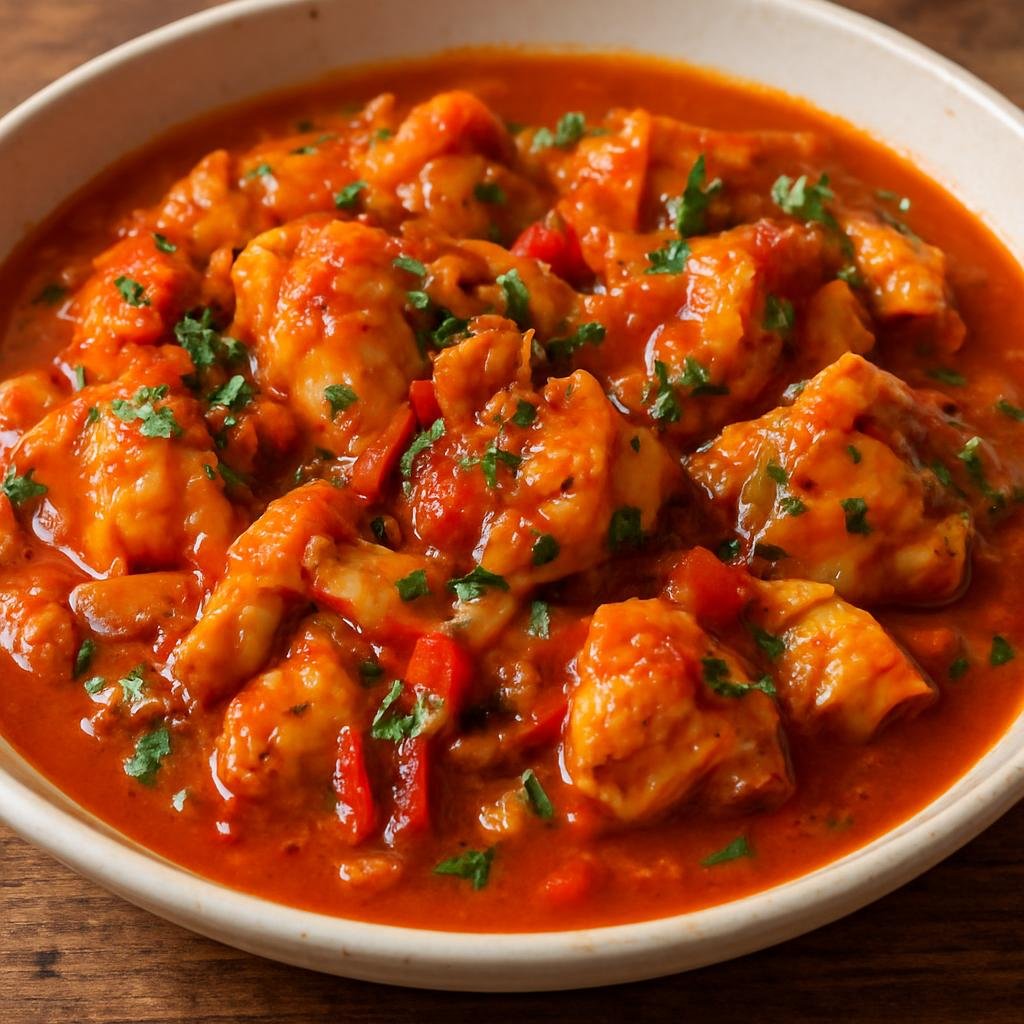 Entree: Guadeloupe – Southern Culinary Region – Fricassée de Lambi (Creole-style stewed conch in a fragrant tomato-herb sauce) recipe