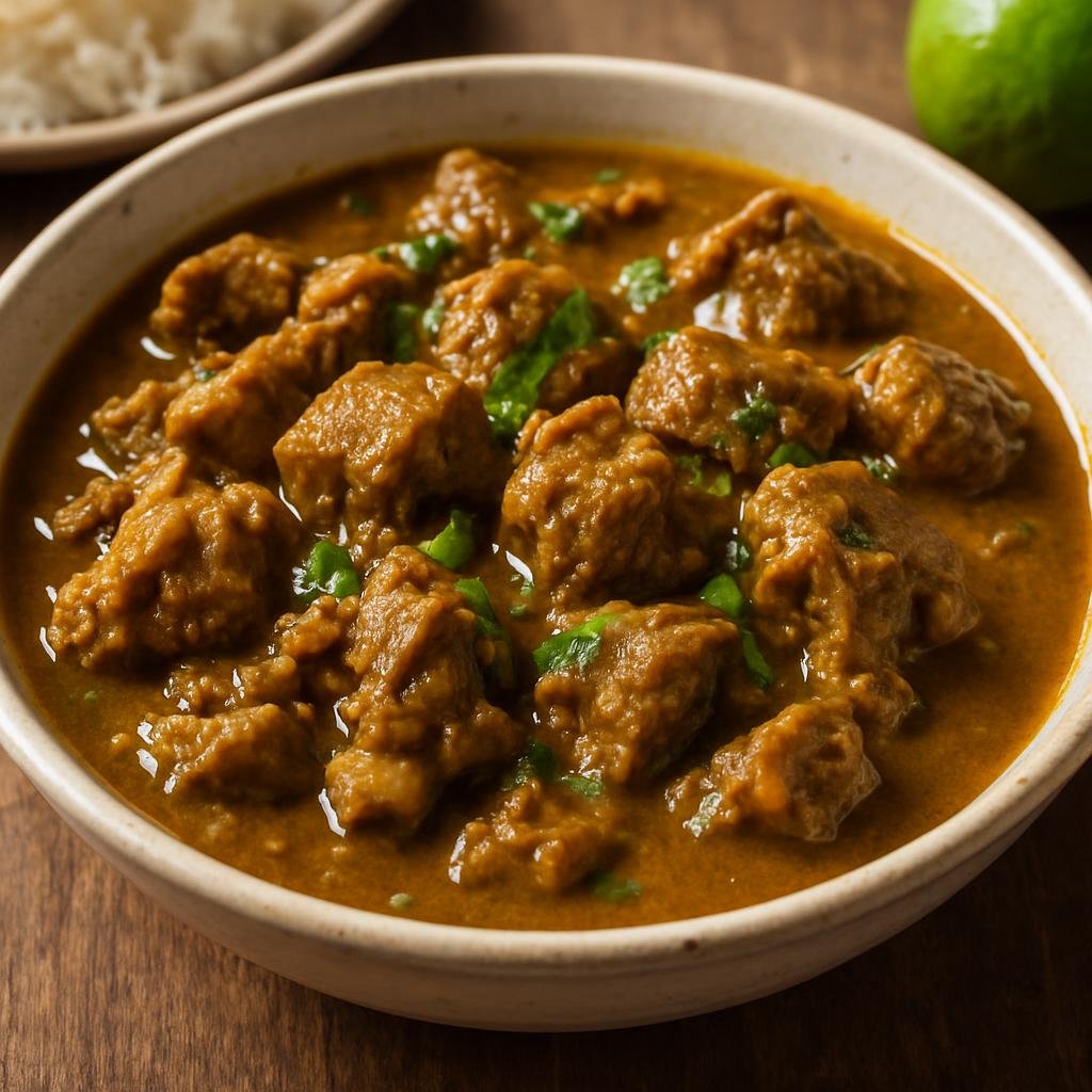 Entree: Sint Maarten (Dutch part) – Southern Culinary Region – Curry Goat (Slow-cooked Caribbean curried goat stew with aromatic spices and tender meat) recipe