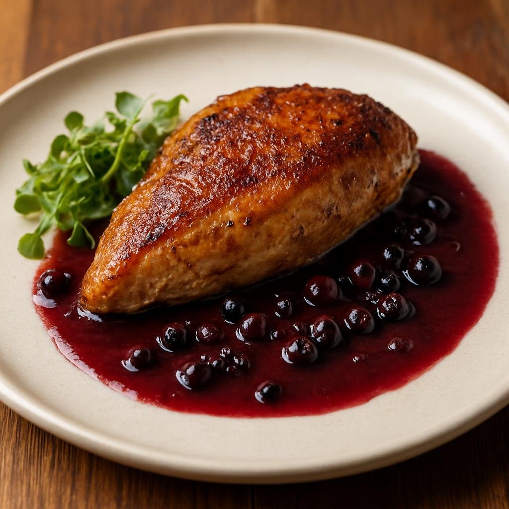 Entree: Svalbard and Jan Mayen – Southern Culinary Region – Ptarmigan Breast (Pan-seared Nordic game bird breast served with a juniper and berry pan sauce) recipe