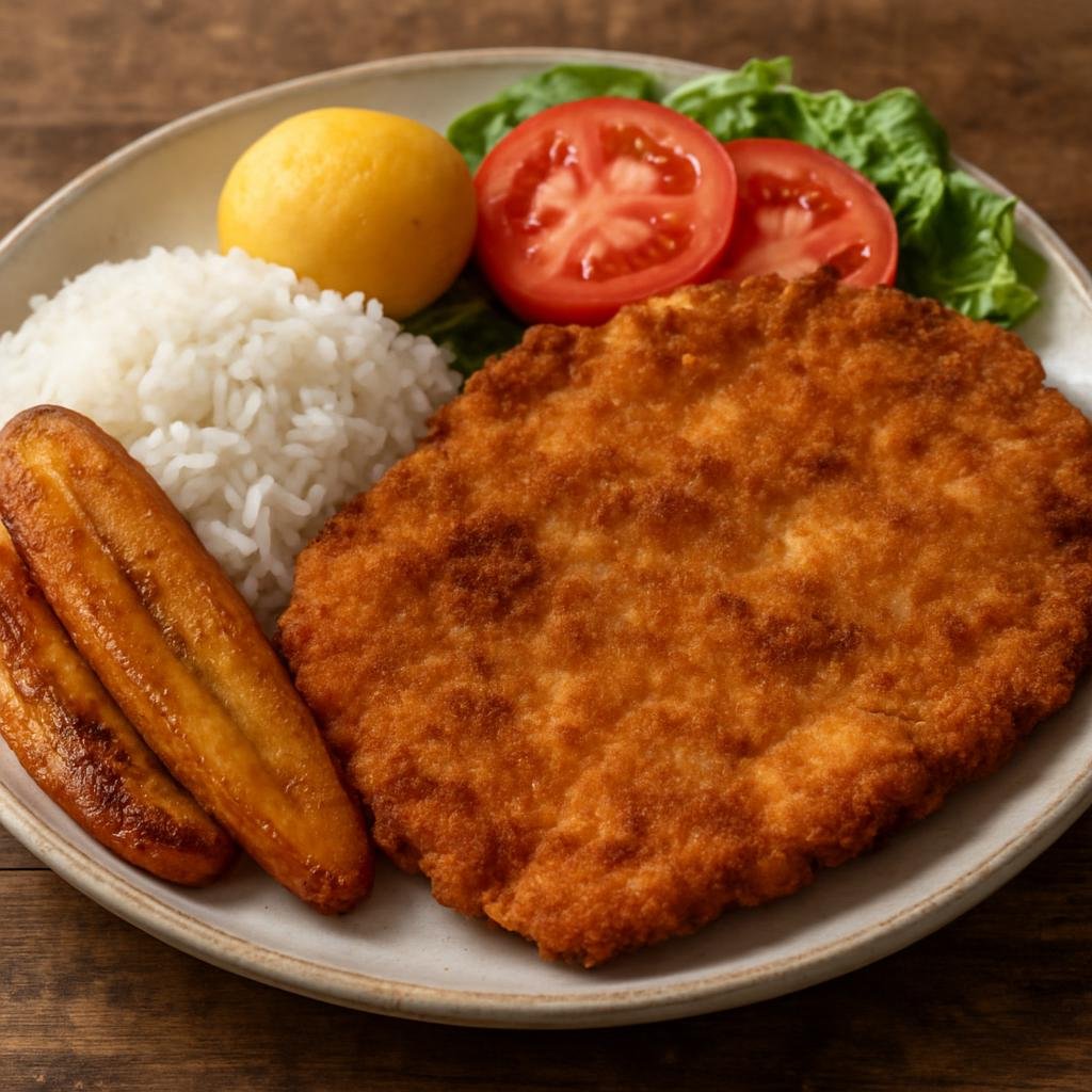 Entree: Colombia – Bogota / Andean – Chuleta Valluna (Breaded and fried seasoned pork cutlets typical of Colombian Andean cooking) recipe
