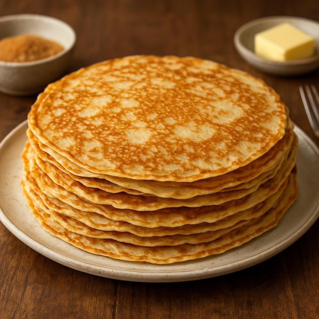 Entree: Netherlands – Holland / Amsterdam – Pannenkoeken (Large thin Dutch pancake, served sweet or savory) recipe