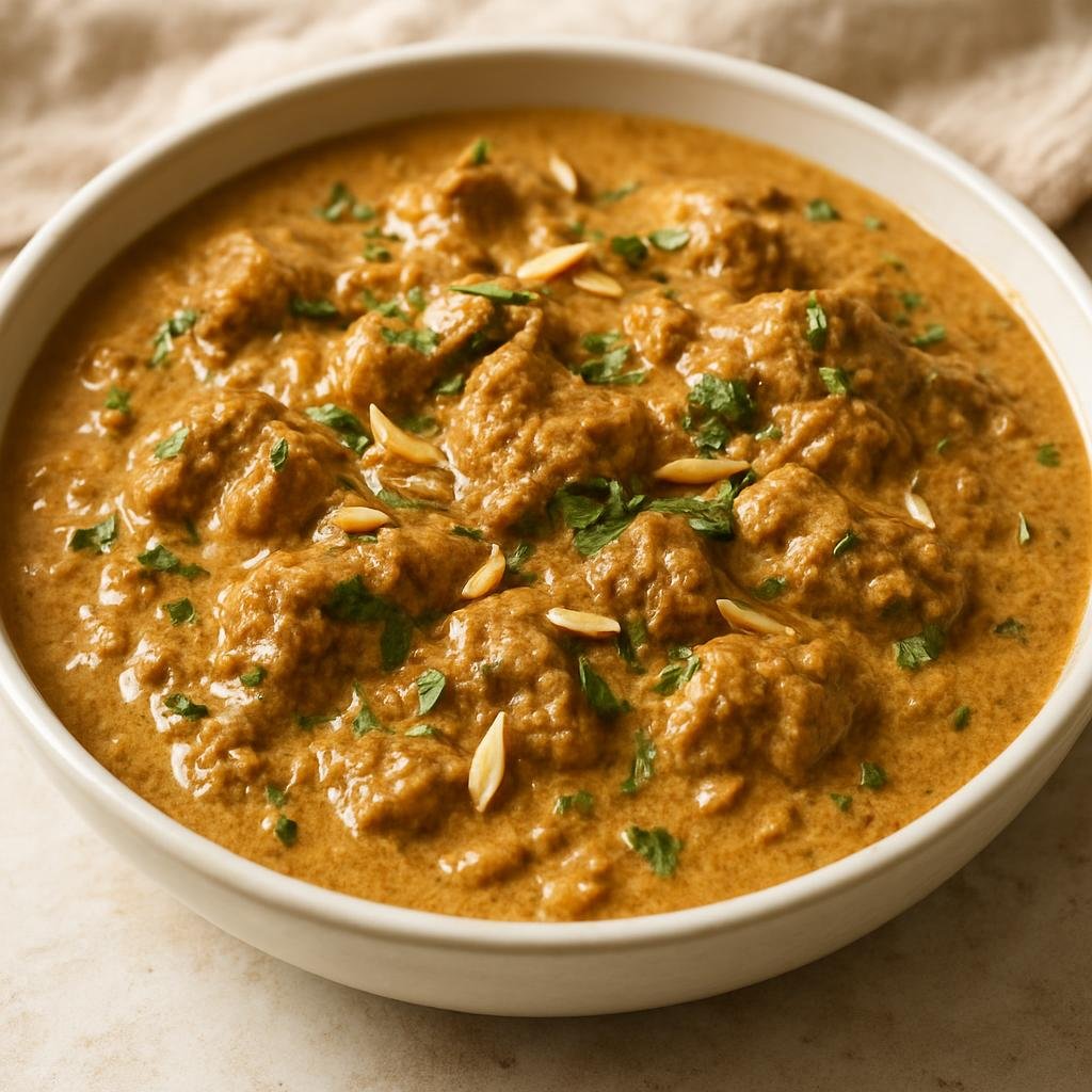 Entree: India – Awadhi / Lucknow – लखनऊई कोरमा ➤ Lucknawi Korma (Rich Lucknow-style braised spiced meat in a creamy yogurt and nut sauce) recipe