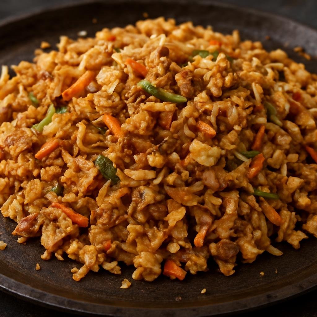 Entree: Sri Lanka – Kandyan Highlands – කොත්තු රොටි ➤ Kottu Roti (Stir-fried chopped flatbread tossed with vegetables, egg, spices, and choice of meat on a hot griddle) recipe