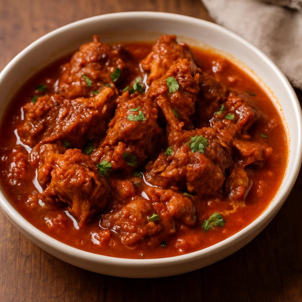 Entree: Cape Verde – Northern Culinary Region – Guisado de Cabrito (Slow-braised young goat stew in a garlicky tomato sauce) recipe