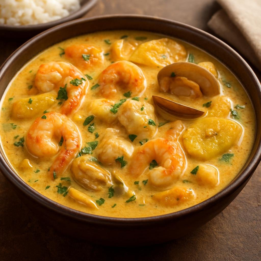Entree: Honduras – Southern Culinary Region – Tapado Olanchano (Coconut-milk based seafood and plantain stew from Honduras) recipe