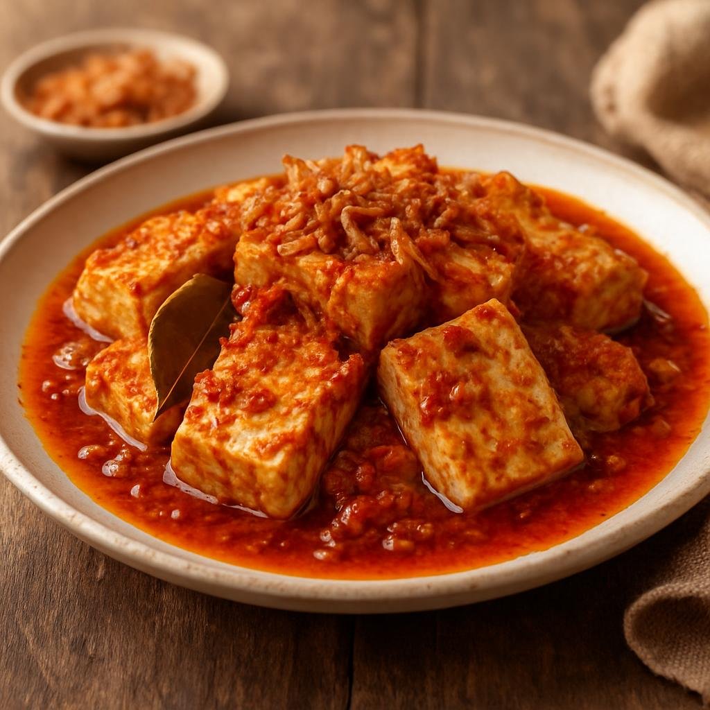 Entree: Indonesia – Batak – Dali Ni Horbo (Batak-style firm curdled buffalo milk cheese braised in spicy regional aromatics) recipe