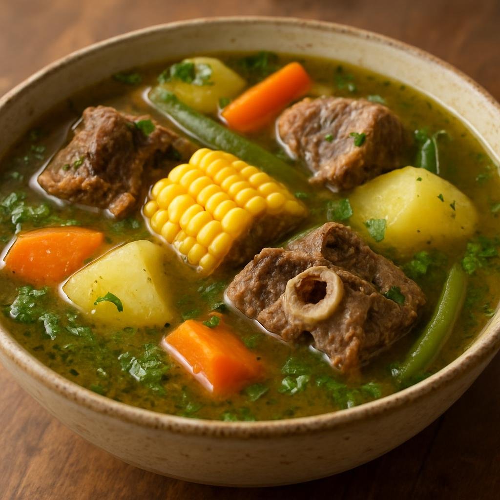 Entree: Mexico – Chiapas – Caldo de Res Chiapaneco (Hearty Chiapas-style beef and vegetable soup made with bone-in cuts and regional herbs) recipe