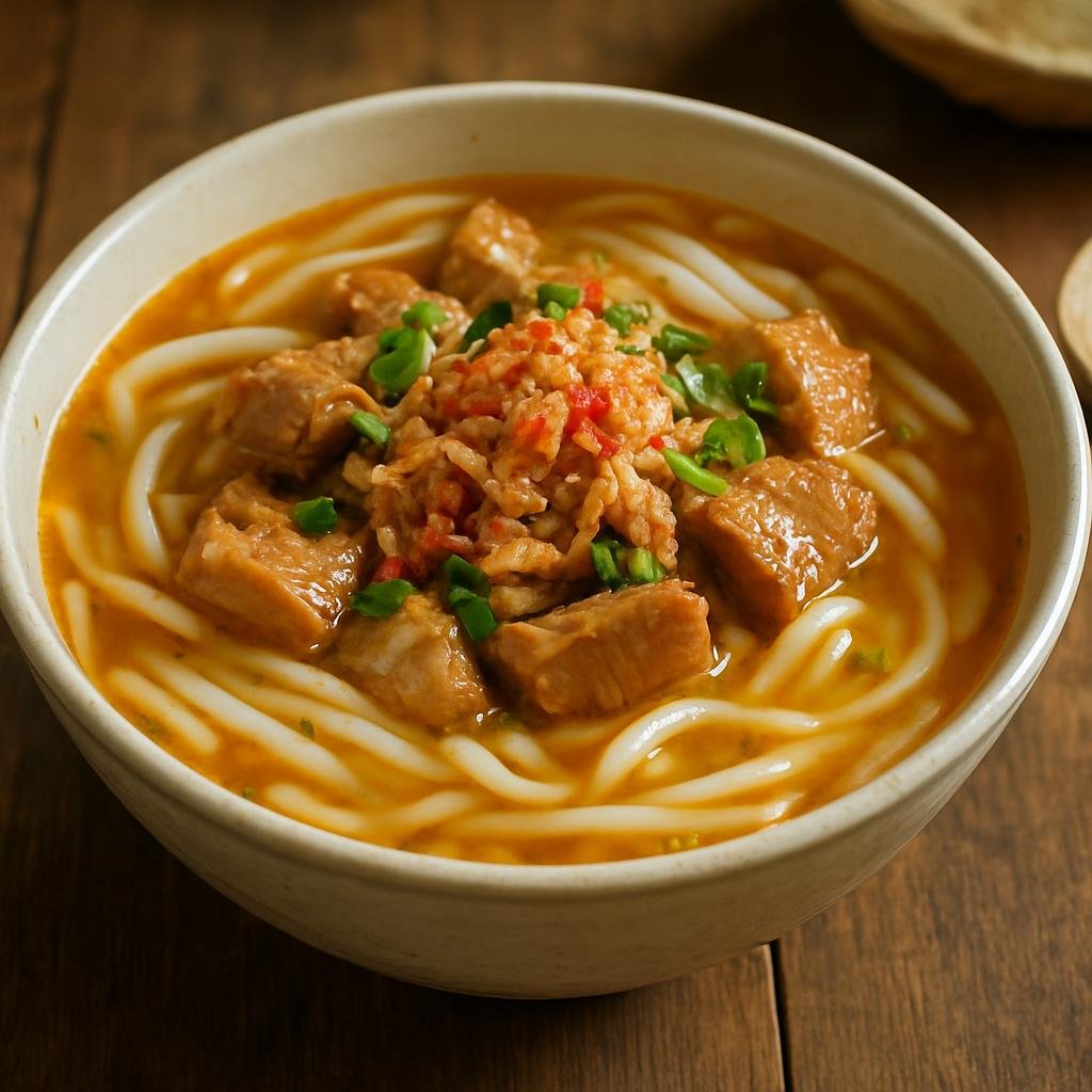 Entree: Vietnam – Hoi An / Da Nang – Banh Canh (Thick Vietnamese noodle soup with a savory pork and crab broth) recipe