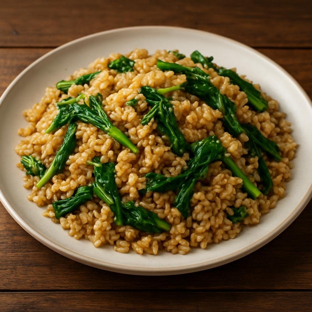 Entree: Cambodia – Khmer Central Cuisine – ឆាក្តៅ ➤ Cha Kdao (Khmer-style stir-fried rice with egg, greens, and fish sauce) recipe