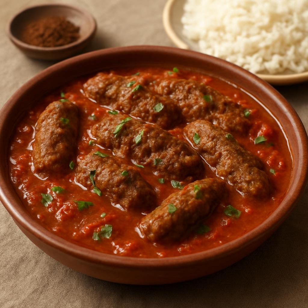 Entree: Egypt – Central Culinary Region – كباب حلة ➤ Kabab Halla (Egyptian pot-braised meat kebabs in spiced tomato sauce) recipe