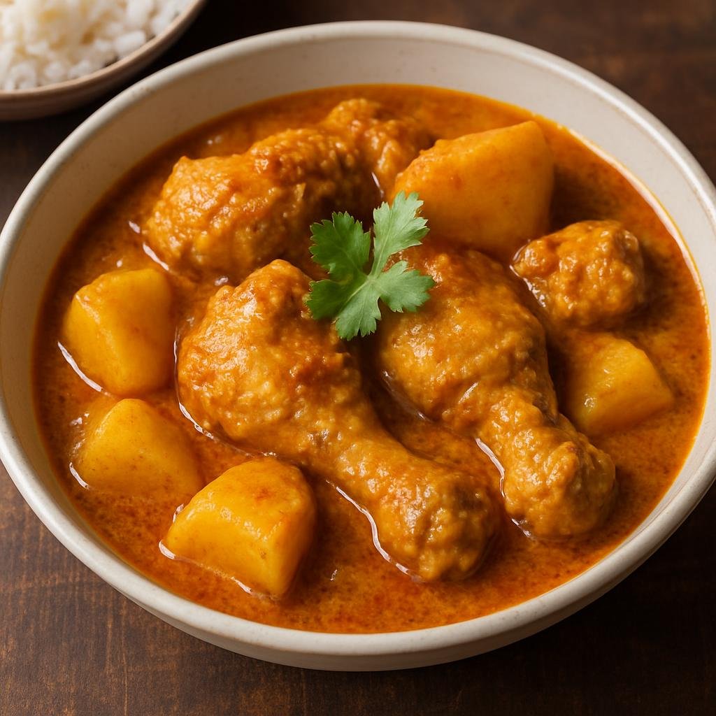 Entree: Singapore – Malay Singapore – Kari Ayam (Malay-style coconut chicken curry with potatoes and warm spices) recipe
