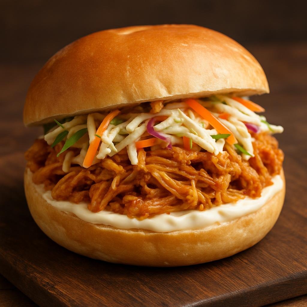 Entree: El Salvador – Northern Culinary Region – Pan con Pollo (Shredded stewed chicken served in a soft roll with mayonnaise and Salvadoran curtido slaw) recipe