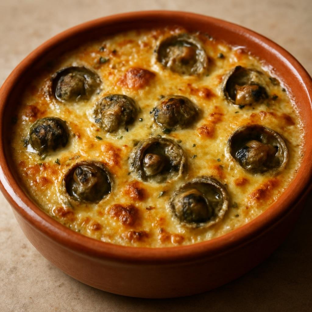 Entree: French Polynesia – Northern Culinary Region – Pahua Gratin (Baked Polynesian sea-snail gratin with coconut, garlic, and cheese) recipe
