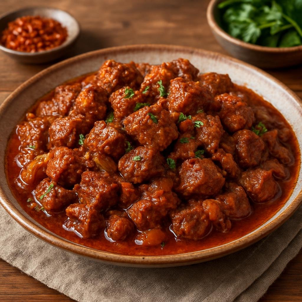 Entree: Turkey – Black Sea Turkey – Kuzu Kavurma (Sautéed lamb cubes braised with onions, tomato paste and regional aromatics) recipe
