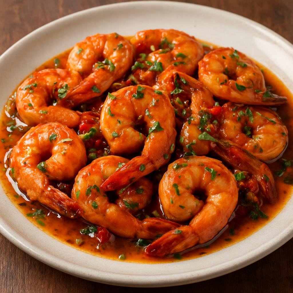 Entree: Antigua and Barbuda – Northern Culinary Region – Pepper Shrimp (Spicy Caribbean sautéed shrimp seasoned with scotch bonnet pepper, garlic, and fresh herbs) recipe