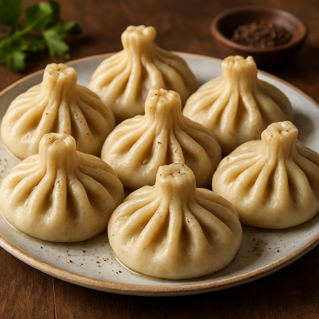 Entree: Russia – Caucasus Russia – ხინკალი ➤ khinkali (Hearty boiled dumplings filled with seasoned meat and a savory pocket of broth) recipe