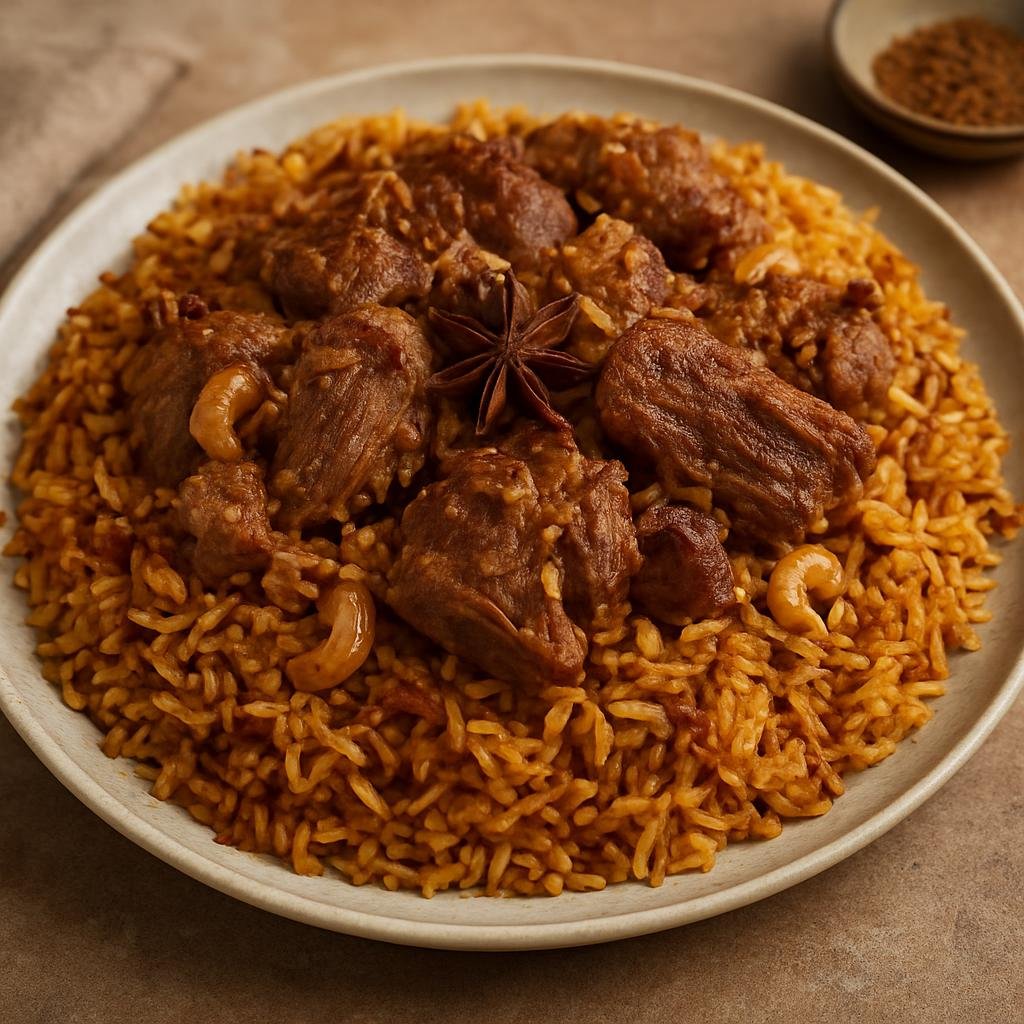 Entree: Saudi Arabia – Najd – كبسة ➤ kabsa (Fragrant spiced rice cooked with meat and aromatics) recipe