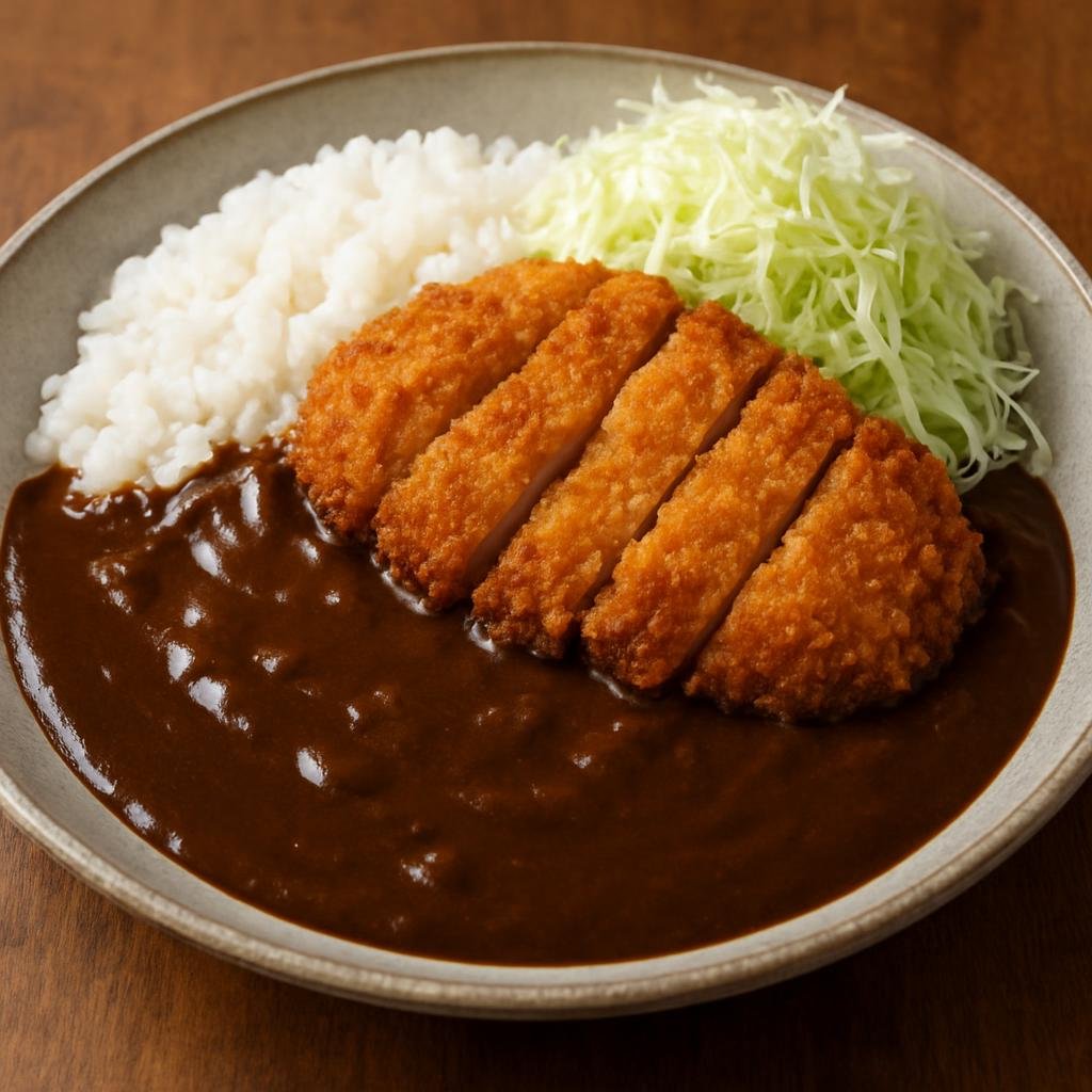 Entree: Japan – Hokuriku – 金沢カレー ➤ Kanazawa karē (Thick, dark Japanese curry from Kanazawa typically served over rice with a breaded pork cutlet and shredded cabbage) recipe