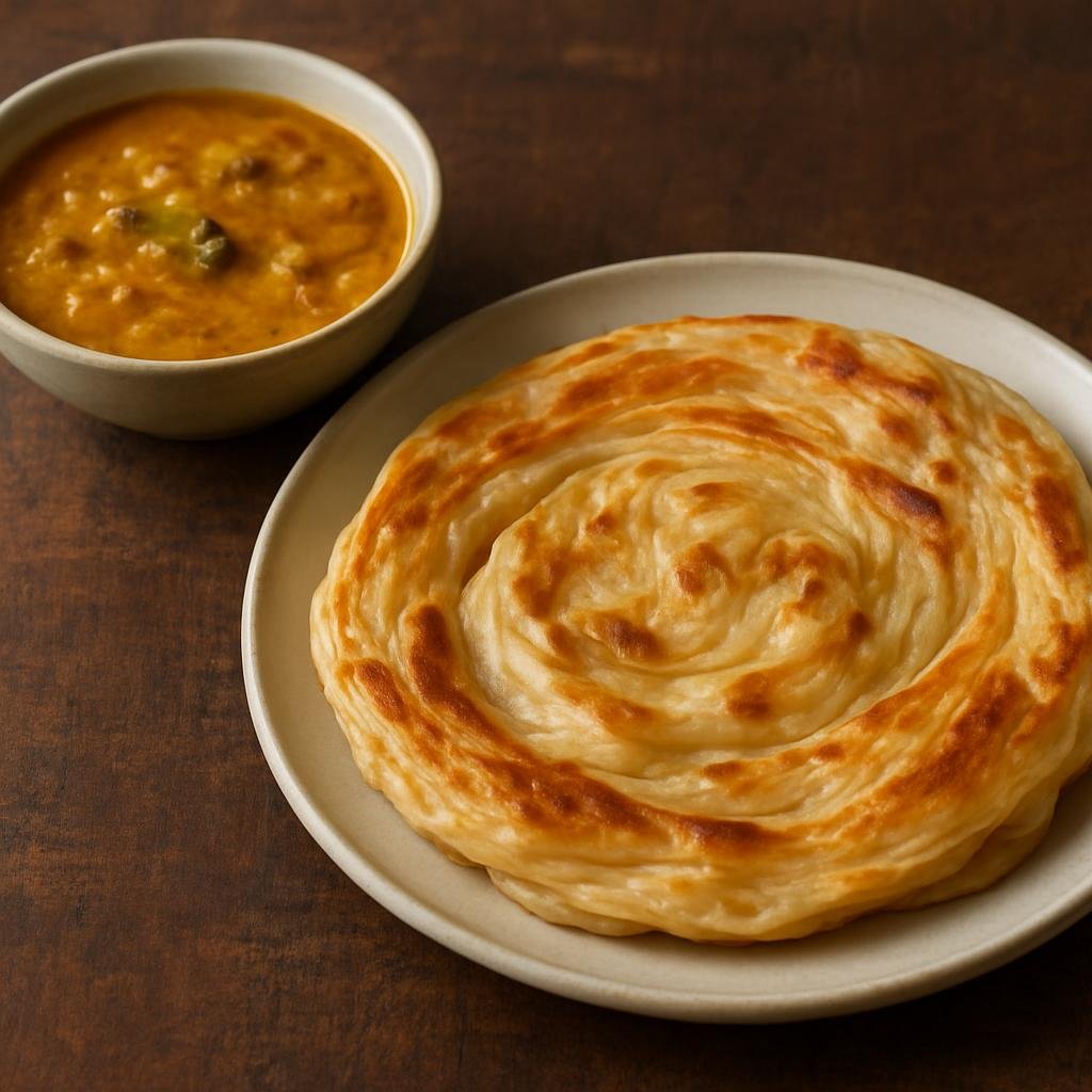 Entree: Malaysia – Malaysian Indian – Roti Canai (A flaky, layered pan-fried flatbread often served with dhal or curry) recipe