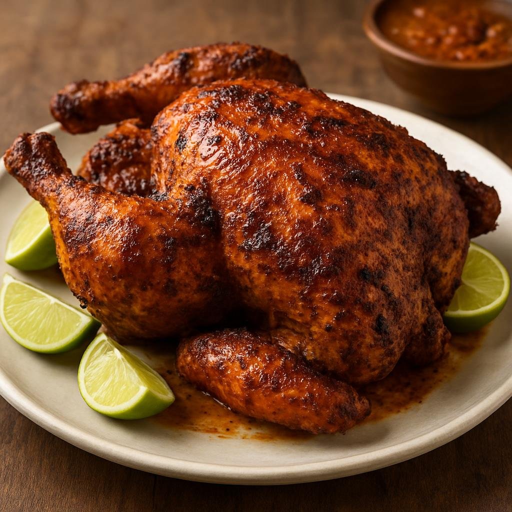Entree: Bangladesh – Chittagong – চিটাগাং চিকেন রোস্ট ➤ Chitagang Chicken Roast (Spiced whole roasted chicken in a Chittagong-style masala marinade) recipe