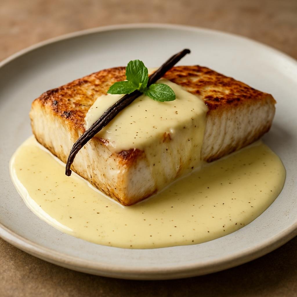 Entree: French Polynesia – Southern Culinary Region – Mahi Mahi with Vanilla Sauce (Seared mahi mahi fillets finished with a silky vanilla‑infused sauce typical of French Polynesian coastal cuisine) recipe