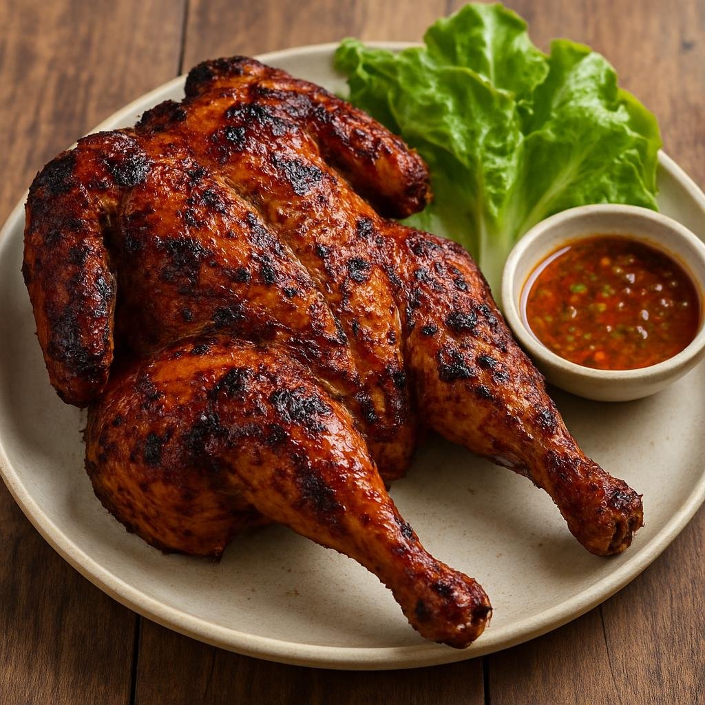 Entree: Laos – Vientiane & Central Laos – ປິ່ງໄກ່ ➤ Ping Gai (Laotian marinated and charcoal-grilled whole chicken) recipe