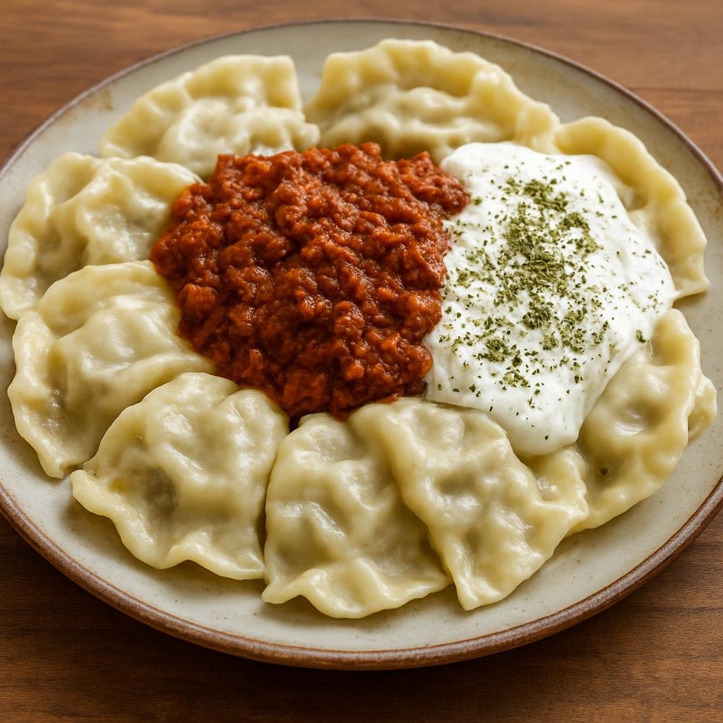 Entree: Afghanistan – Kabul & Central Afghanistan – آشک ➤ Aushak (Leek-filled Afghan dumplings served with spiced meat sauce, garlic yogurt, and dried mint) recipe