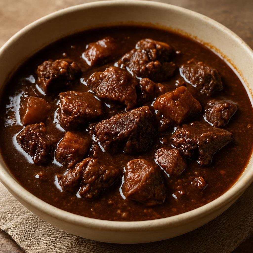 Entree: Barbados – Southern Culinary Region – Pepperpot (Hearty slow-simmered spiced meat stew flavored and darkened with cassareep) recipe