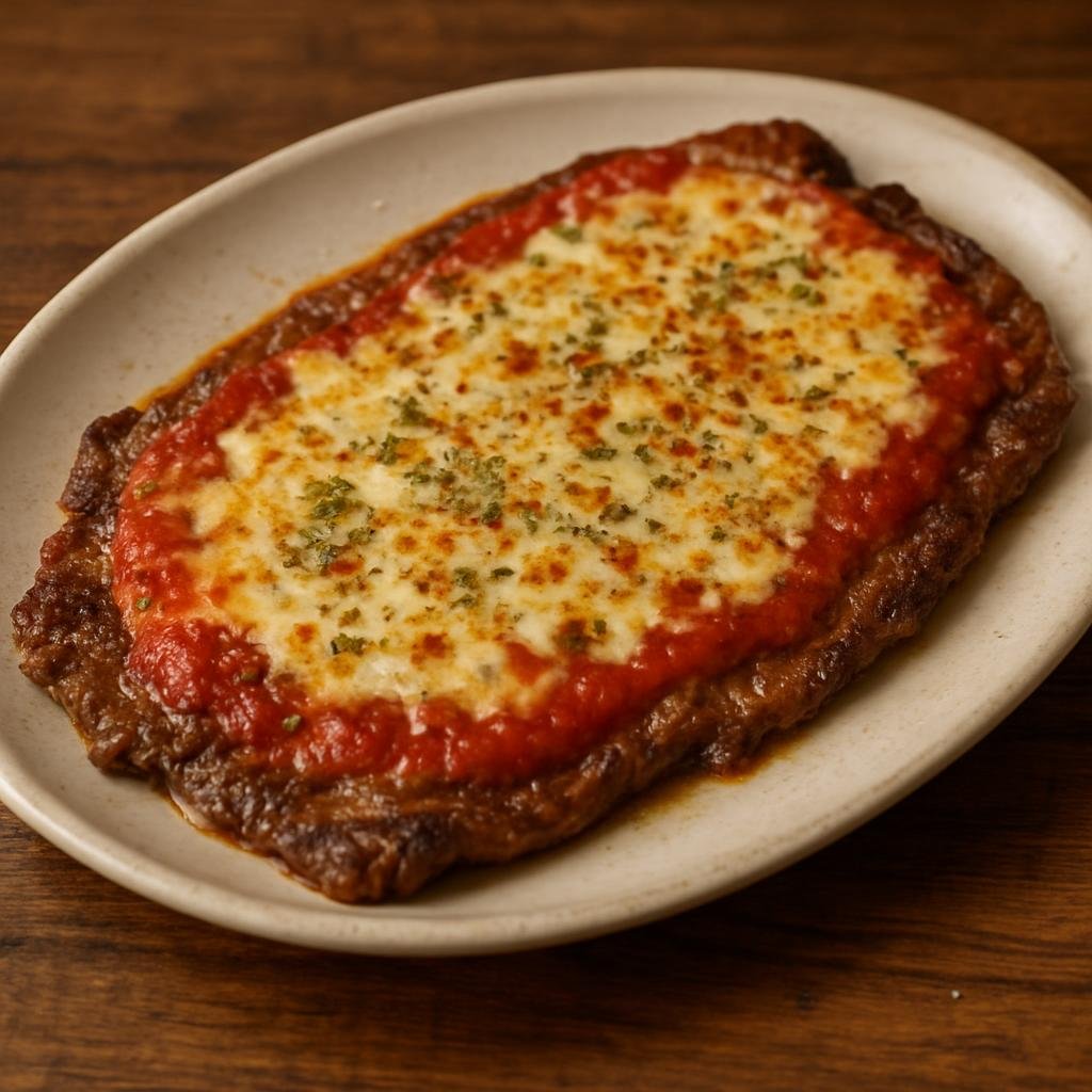 Entree: Argentina – Central Culinary Region – Matambre a la Pizza (Thin flank steak prepared and topped like a pizza with tomato sauce, cheese, and classic Argentine seasonings) recipe